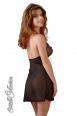 Chemise in rete elasticizzata e coppe in pizzo