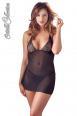 Chemise in microrete con coppe in pizzo.