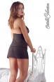 Chemise in microrete con coppe in pizzo.