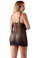 Chemise in microrete con coppe ed inserti in pizzo.