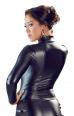 Top maniche lunghe con colletto e zip.