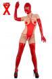 Coprigambe rosso in latex.