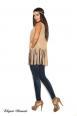 Gilet scamosciato con frange.