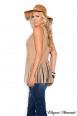 Gilet scamosciato con frange XL.