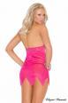Babydoll in microrete e pizzo.