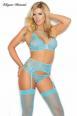 Set 3 pezzi in pizzo e tulle.