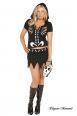 Costume scheletro 4 pezzi. 3/4X