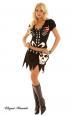 Costume scheletro 4 pezzi. Include gonna e pinocchietti.