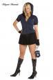 Costume poliziotta 5 pezzi XL. Include gonna e pinocchietti.