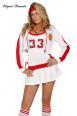 Costume giocatrice di basket 5 pezzi.