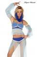 Costume danzatrice del ventre 4 pezzi.
