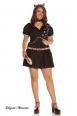Costume felina 6 pezzi 1/2X. Include gonna e pinocchietti.