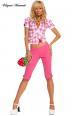 Costume Strawberry Sweetie 5 pezzi. Include gonna e pinocchietti.