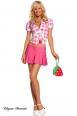 Costume Strawberry Sweetie 5 pezzi. Include gonna e pinocchietti.