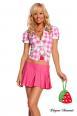 Costume Strawberry Sweetie 5 pezzi. Include gonna e pinocchietti.