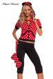 Costume topolina 5 pezzi. Include gonna e pinocchietti.
