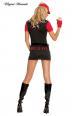Costume giocatrice freccette 6 pezzi.