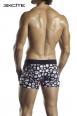 Boxer con teschi ed inserto frontale rosso.