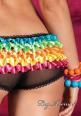 Leg Avenue: top + shorts multicolore.