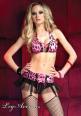 Leg Avenue: completo 2 pezzi leopardato rosa/nero.