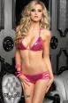 Leg Avenue Club Wear: completo 2 pz rosa con paillettes.