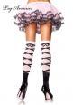 Leg Avenue: calze rosa/nere con finta allacciatura.