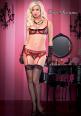 Leg Avenue Burlesque: coordinato 3 pezzi a pois.
