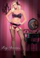 Leg Avenue Burlesque: intimo 3 pezzi con stringature rosa.