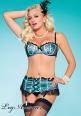 Lingerie Burlesque: completo 3 pezzi.