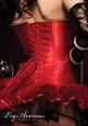Leg Avenue Burlesque: corsetto con rosa applicata.