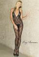 LEG AVENUE: Catsuit in pizzo schiena nuda.