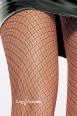 LEG AVENUE - collant a rete con maglie bicolore.