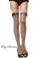 Leg Avenue: calze gessate con fiocco laterale. XL