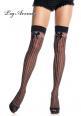 Leg Avenue: calze gessate con fiocco laterale. XL