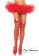 Leg Avenue: calze a rete con fiocchi e cuori.