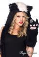 Leg Avenue: sciarpa con cappuccio sembianze feline.