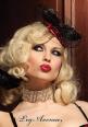 Leg Avenue Burlesque: molletta rossa con fiocco e rete.