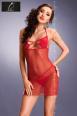 Chemise Palmira stringata con fiocchi. Rosso