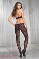 Music Legs: catsuit in pizzo floreale con aperture laterali.