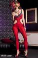 Music Legs: catsuit maculata con pizzo.