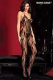 Music Legs: catsuit in pizzo disegno farfalle schiena libera.