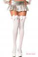 Music Legs: calze coprenti con balza in satin e fiocco.