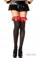 Music Legs: calze coprenti con balza in satin e fiocco.
