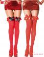 Music Legs: calze coprenti con balza in satin e fiocco.