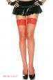 Music Legs: autoreggente a rete con balza in pizzo.