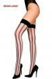Music Legs: calze bianche e nere a rete.