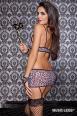 Completo intimo 4 pezzi leopardato/nero.