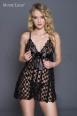Babydoll a pois con nastro in satin.