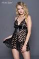 Babydoll a pois con nastro in satin.