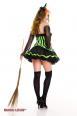Music Legs: costume da strega nero/verde 4pz.